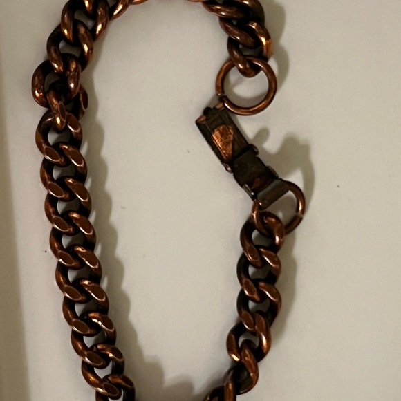 Vintage Men’s Cuban Link Solid Copper Bracelet - Picture 6 of 7